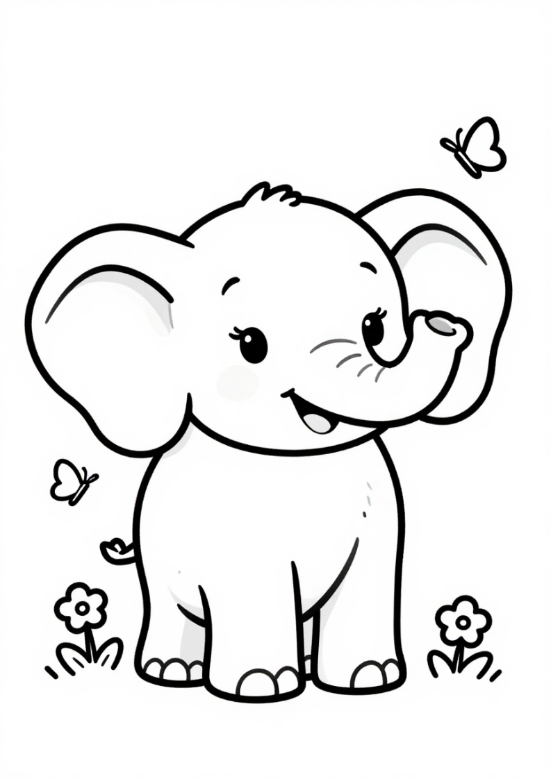 My Cute Animal Coloring Book (Printable PDF)