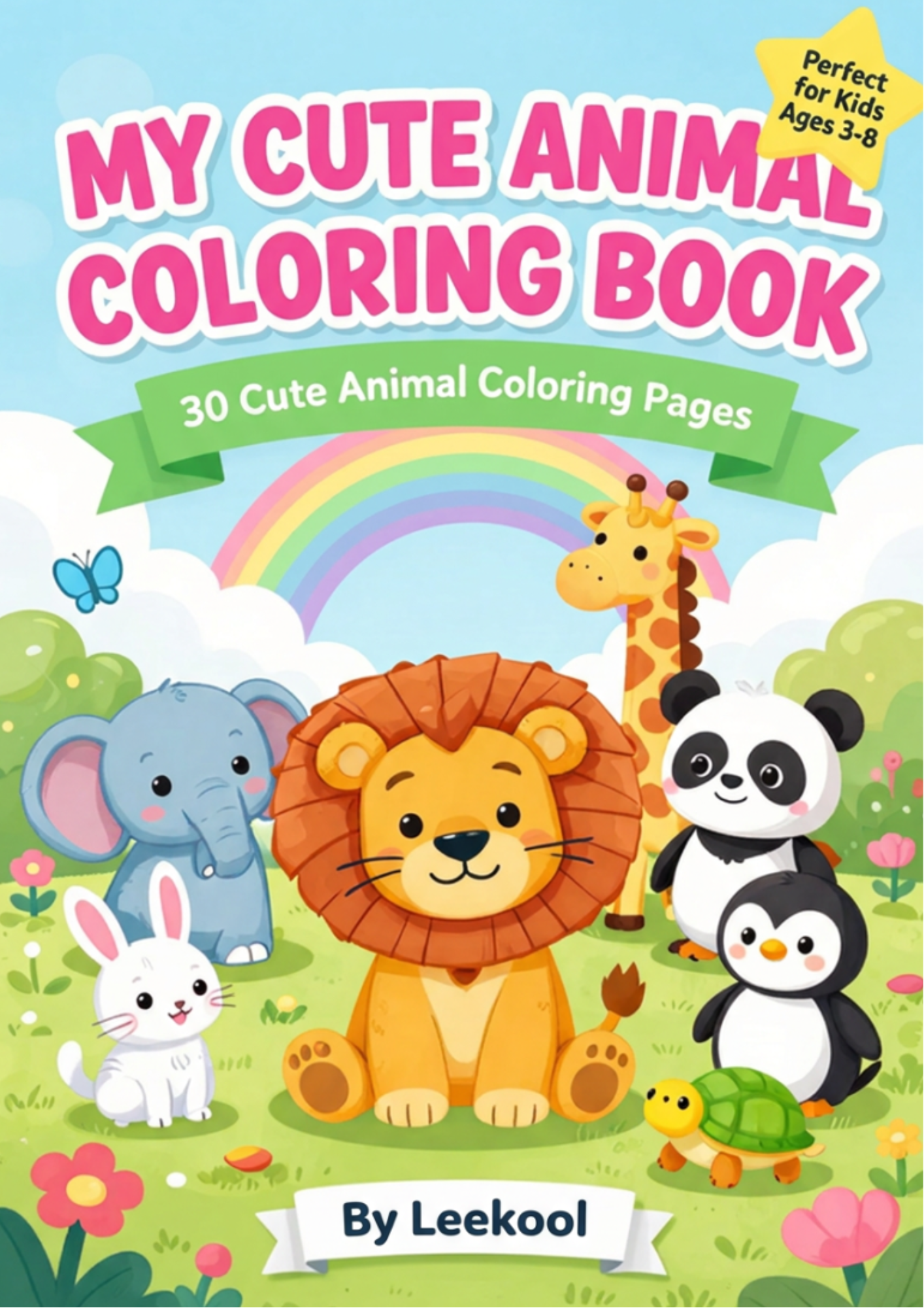 My Cute Animal Coloring Book (Printable PDF)