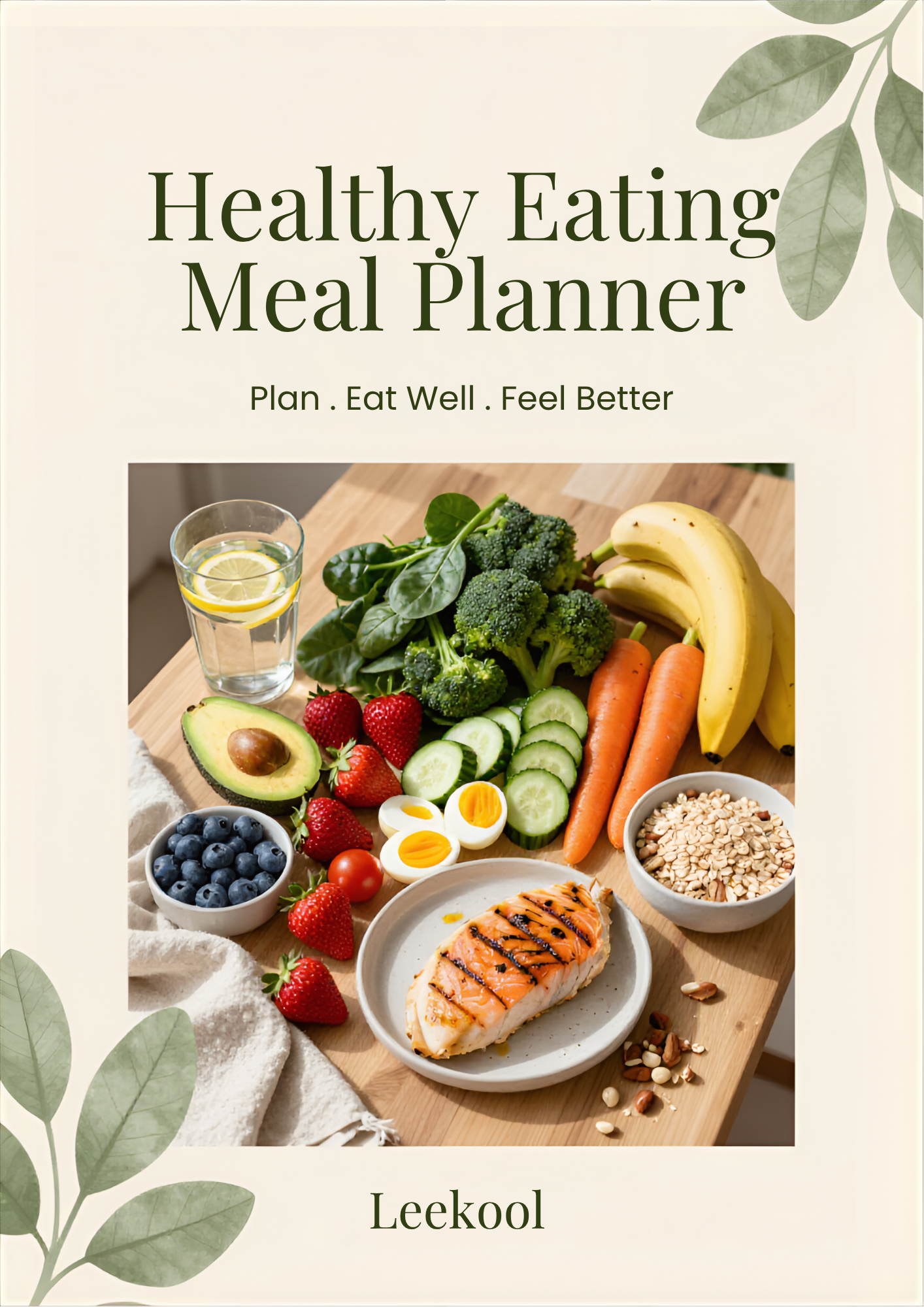 Healthy Eating Meal Planner | 44 -Pages Digital Wellness Planner