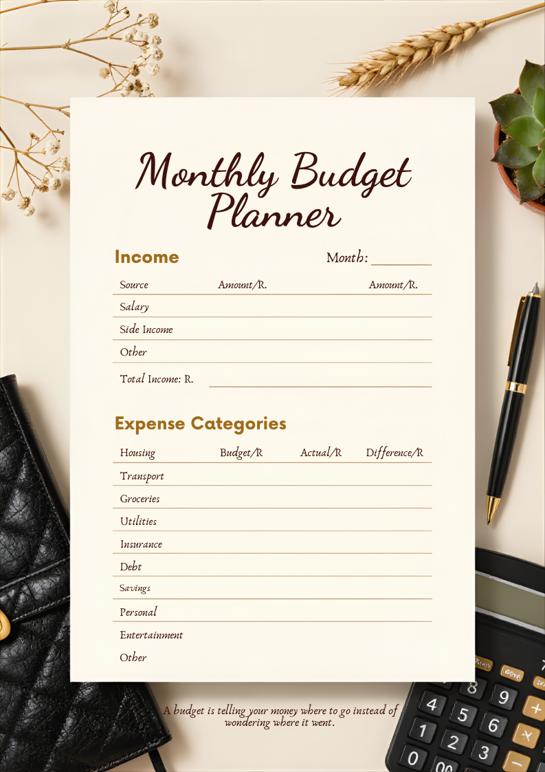 Debt-Free Budget  Planner  and Personal Finance Planner (Digital Download)